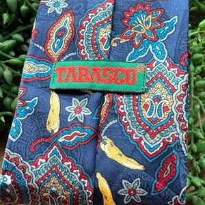 Tabasco men’s tie vintage silk tie